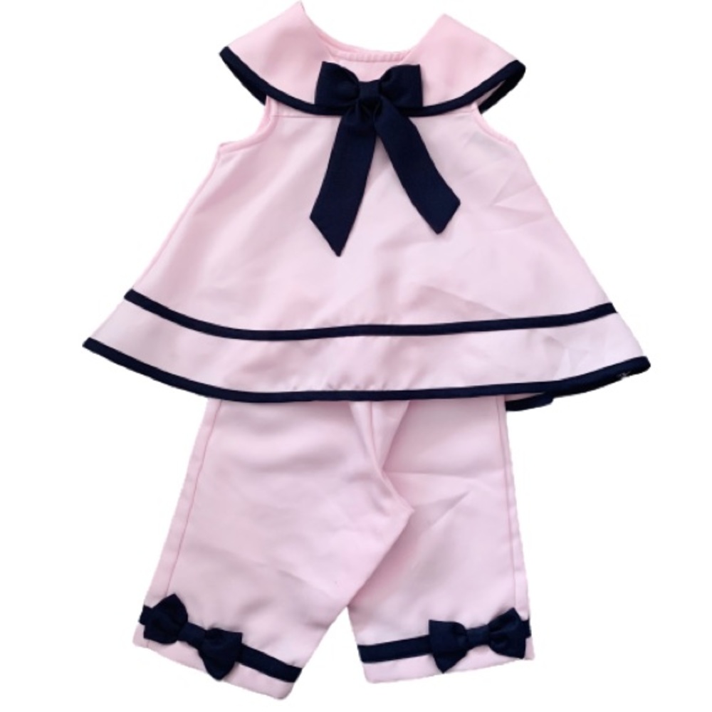 Pink "sailor" girls outfit